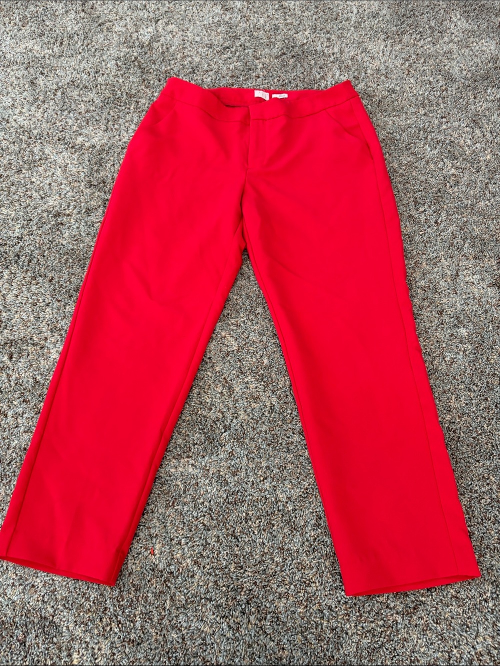 Women’s Red Straight-Leg Dress Pants